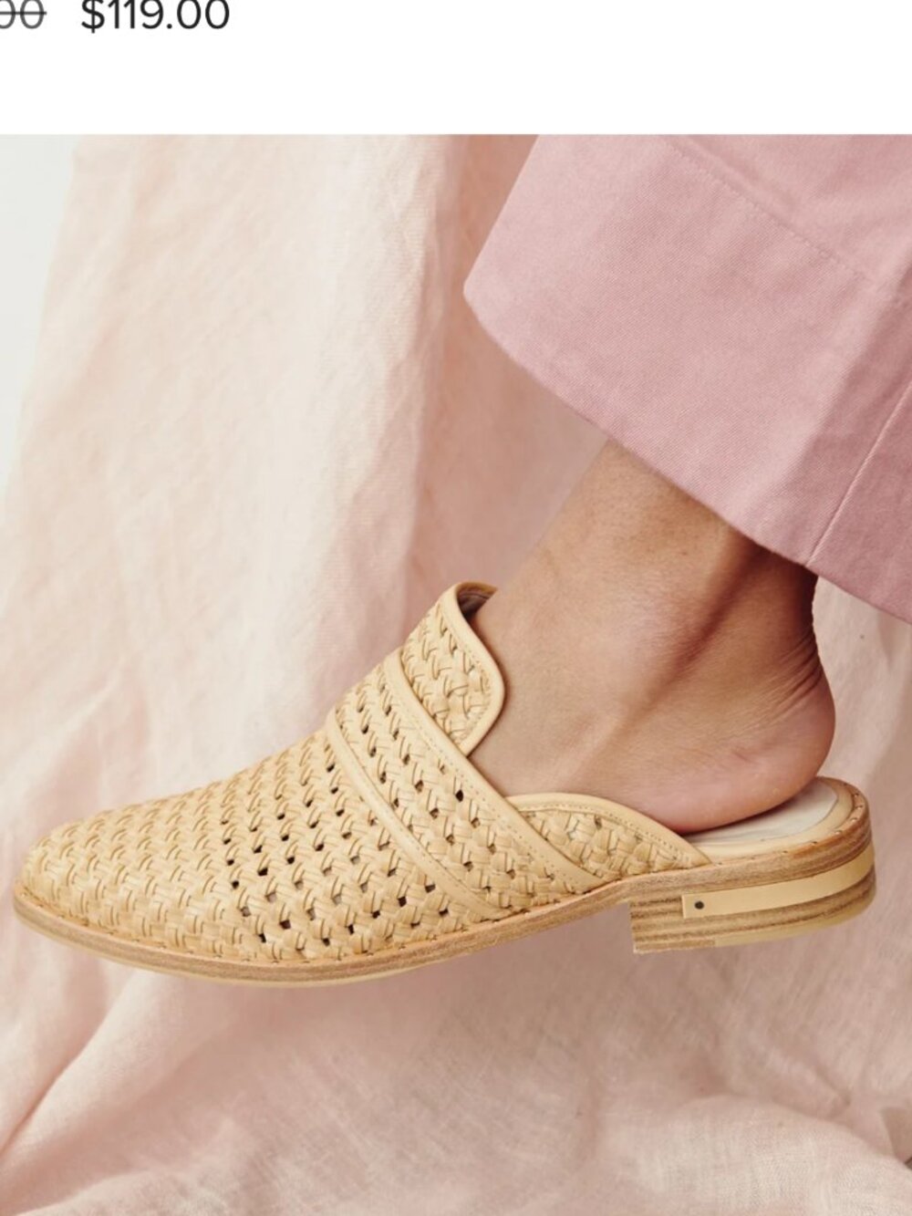 Freda Salvador Keen Woven Leather Mules Size 9